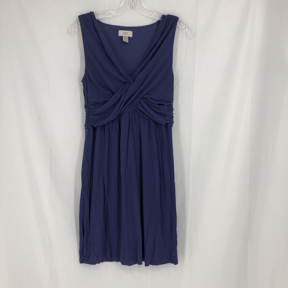 Ann Taylor Loft Womens Purple Sleeveless Knit Dress Size XS